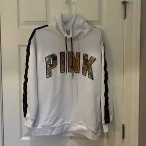 Pink mock neck sweatshirt